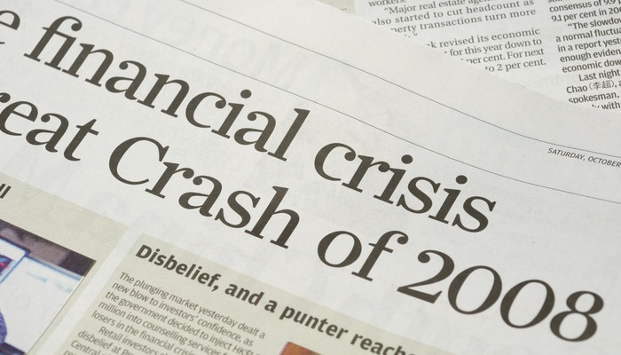 Newspaper headlines - finanical crisis on 2008