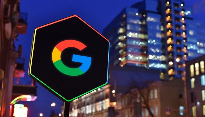 Sign of Google Inc in Kiev, Ukraine