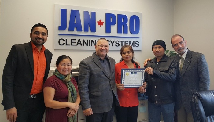 Staff from Jan-Pro Cleaning Systems