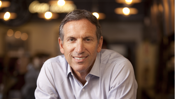 Portrait of Howard Schultz, former CEO of Starbucks